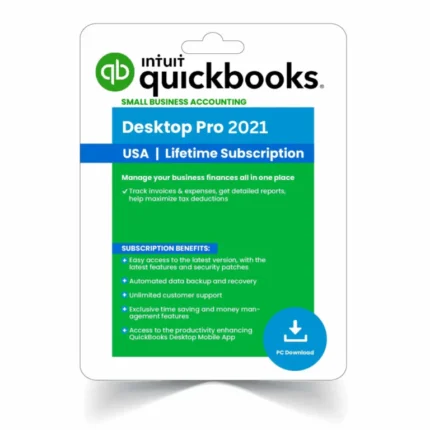 Quickbooks desktop Pro 2021 for windows | No-Subscription